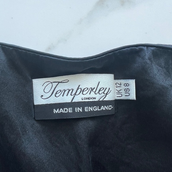 Temperley London dress size 8 6 black silver print sheer midi - Picture 6 of 6